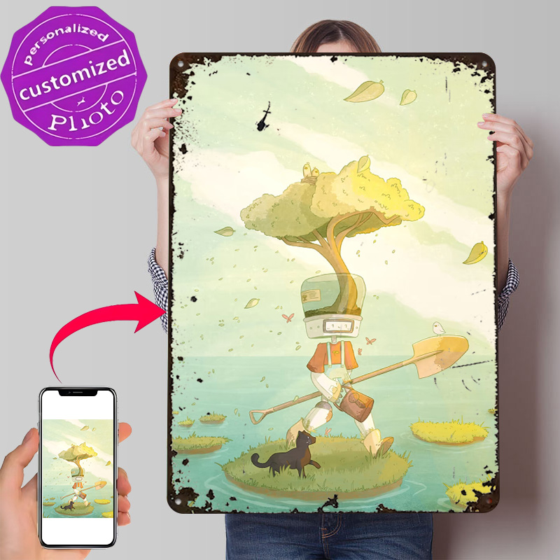 Bonsai Garden Art - The Gardener Bonsai Robot Poster Retro