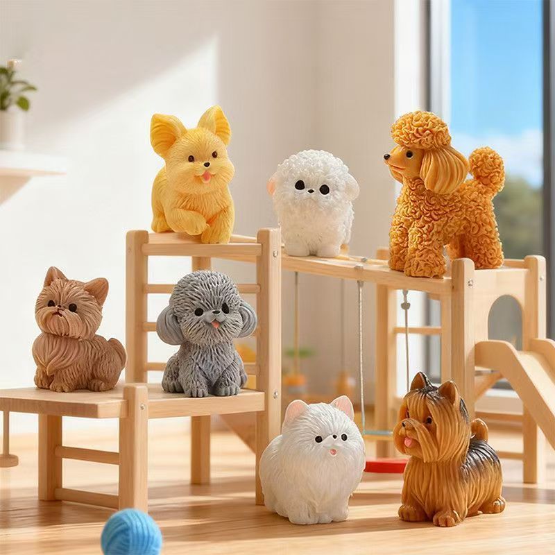 Cute Teddy Poodle Puppy Small  - Bonsai Garden Art 评论和价格