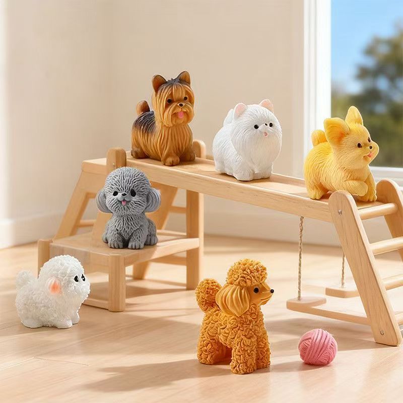 Cute Teddy Poodle Puppy Small  - Bonsai Garden Art 评论和价格