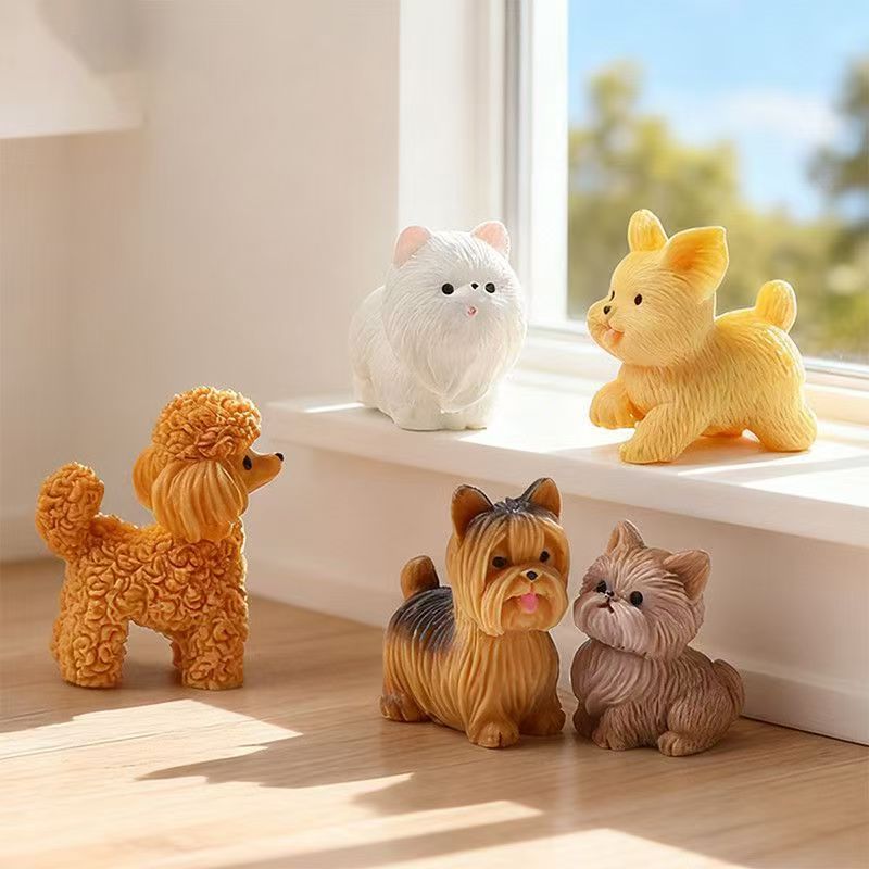 Cute Teddy Poodle Puppy Small  - Bonsai Garden Art 评论和价格