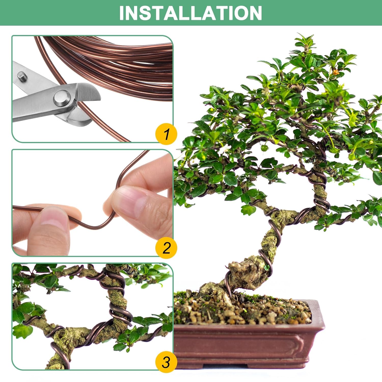 16.4 Feet Brown Bonsai Wires A - Bonsai Wire Aluminum 评论和价格