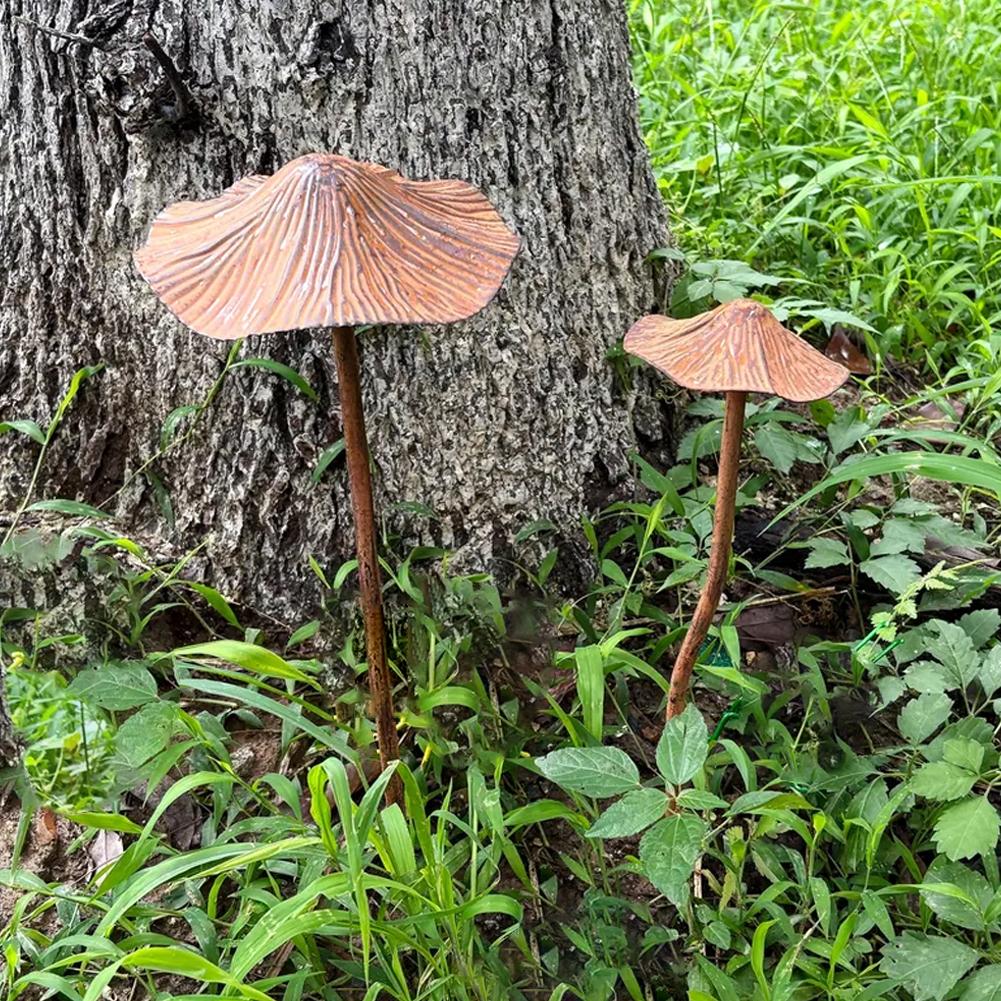 Retro Metal Rusty Mushroom Gar - Bonsai Garden Accessories 评论和价格