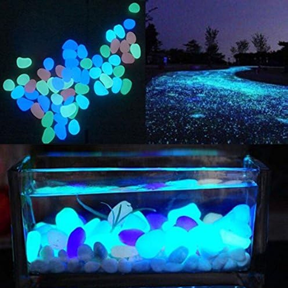 Fish Tank Rocks Glow Blue Pebb - Bonsai Garden Accessories 评论和价格