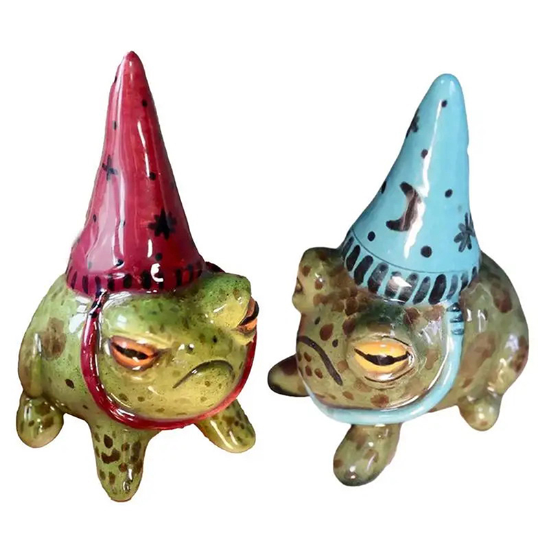 Witch Hat Little Frog Statue R - Bonsai Garden Art 评论和价格